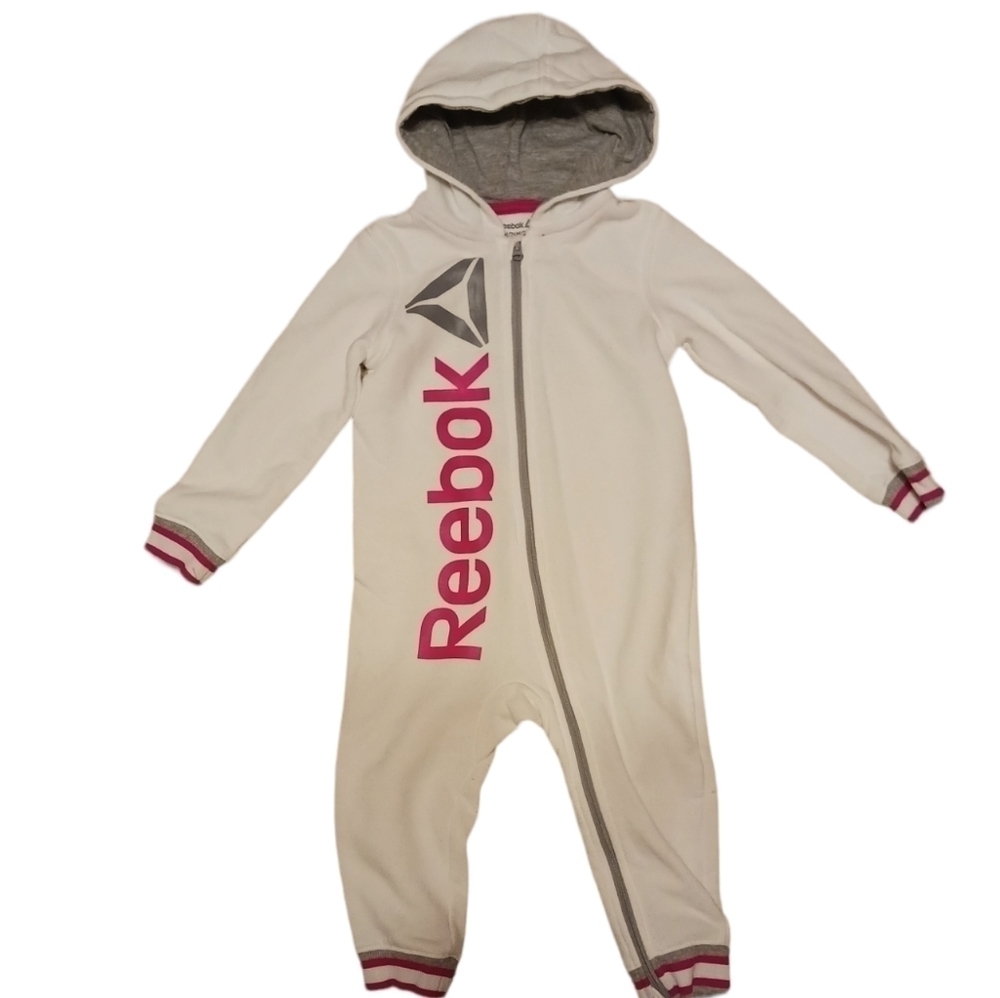 Reebok Zippered Hooded One Piece Bodysuit